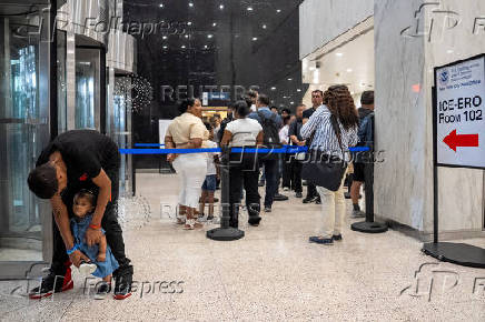 Scenes at U.S. immigration court in Manhattan, New York City