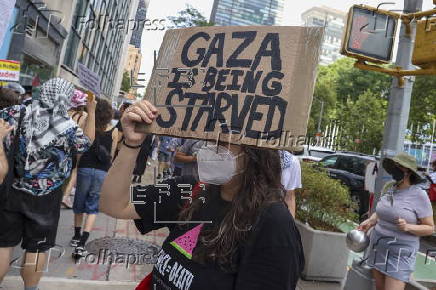 'Stop starving Gaza' protest nearby United Nations headquarters