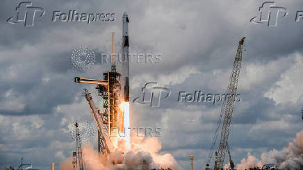 A SpaceX Falcon Nine rocket lifts off from Launch Complex 39A carrying NASA?s Crew-11 mission to the International Space Station