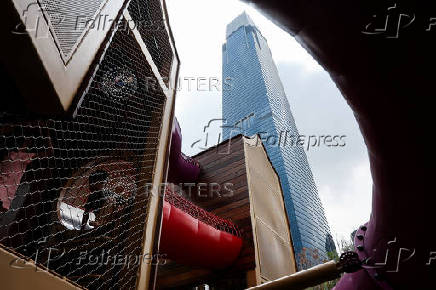 Folhapress - Fotos - The Tun Razak Exchange (TRX) tower is seen from a ...