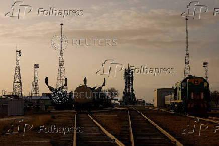 Soyuz MS-27 spacecraft is set ahead of launch to ISS, at the Russian-leased Baikonur cosmodrome