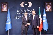 IAEA Director General Rafael Grossi meets with the head of Iranian Atomic Energy Organisation, Mohammad Eslami, in Tehran