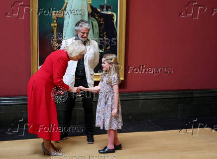 Britain's King Charles and Queen Camilla visit the National Gallery