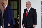 FILE PHOTO: U.S. President Trump meets Israeli PM Netanyahu in Washington