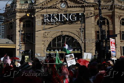 Pro-Palestine rally for Gaza in Melbourne
