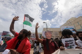 Pro-Palestinian protest outside the US Embassy in Colombo
