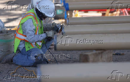 Construction work goes on at the Cape Station geothermal project in Milford