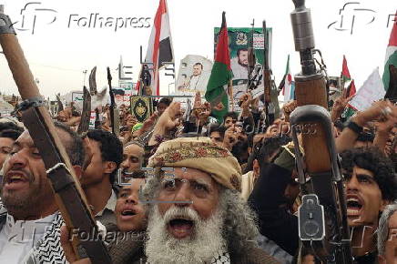 Mass Houthi protest in Sana'a against Israeli attacks on Gaza