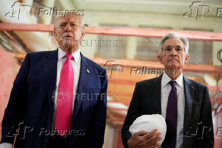 U.S. President Trump tours the Federal Reserve Board building in Washington, D.C.