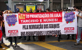 Protesto de professores municipais no centro de SP