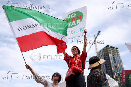 Demonstrators march against the upcoming NATO leaders' summit at The Hague