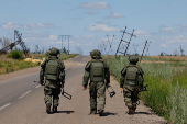 Russian sappers demine area in Donetsk region amid Russia-Ukraine conflict