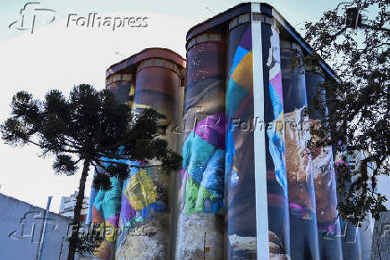 Arte de Eduardo Kobra no Moinho Anaconda