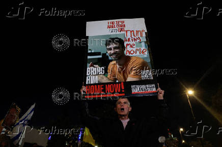 Protest demanding the release of hostages kidnapped during the attack on Israel by Hamas, in Jerusalem