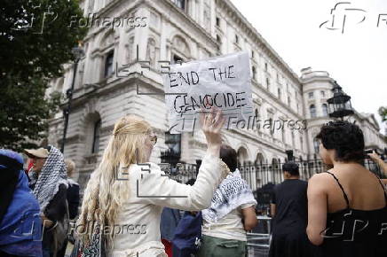 Pro-Palestine protest as British government meets to discuss Gaza crisis