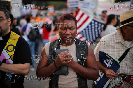 Demonstration against federal immigration enforcement actions in Los Angeles
