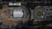 O estádio do Pacaembu, na zona oeste da cidade, abre espaço temporário de eventos