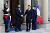 French President Macron meets Syria's President Ahmed al-Sharaa in Paris