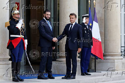 French President Macron meets Syria's President Ahmed al-Sharaa in Paris