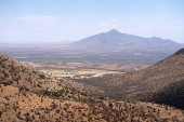 A view shows the U.S.-Mexico border fence south of Sierra Vista