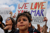 Rally for high school student Marcelo Gomes da Silva in Milford