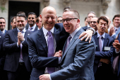 Circle Internet Group, the issuer of one of the world's biggest stablecoins, holds IPO at the NYSE in New York