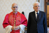 Pope Leo XIV meets Italian President Sergio Mattarella at the Vatican