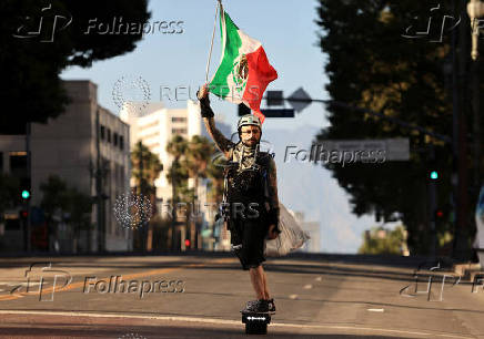Protest against federal immigration sweeps, in Los Angeles