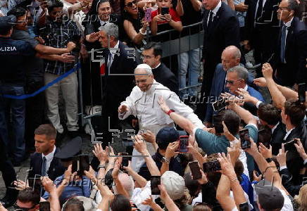 Pope Leo XIV leads Angelus prayer at Castel Gandolfo