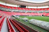 The Akron stadium, which will be one of the three venues in Mexico for the 2026 FIFA World Cup in North America, near Guadalajara
