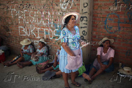 Former Bolivian President Morales holds a rally calling for 