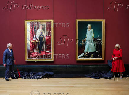 Britain's King Charles and Queen Camilla visit the National Gallery