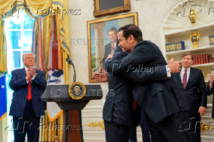 U.S. President Donald Trump swears-in Special Envoy Steve Witkoff at the White House in Washington