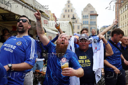 Conference League - Final - Real Betis & Chelsea fans gather in Wroclaw