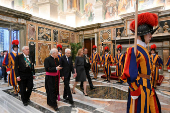 Pope Leo XIV meets Italian President Sergio Mattarella at the Vatican