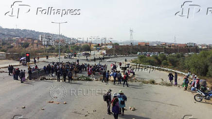 Evo Morales supporters continue blocking main avenues, in Cochabamba