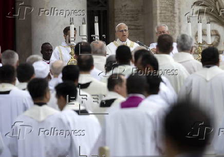 Pope Leo XIV presides over mass outside Rome's Archbasilica of Saint John Lateran