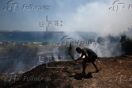 Wildfire erupts in Koropi, east of Athens
