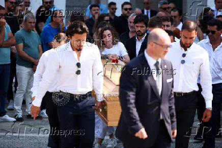 Funeral of Liverpool's Portuguese soccer player Diogo Jota and his brother Andre Silva, who died in a car crash near Zamora, Spain