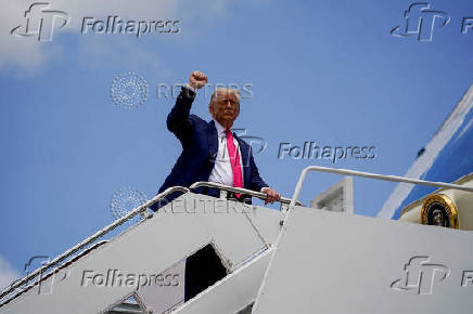 U.S. President Trump departs for Pennsylvania