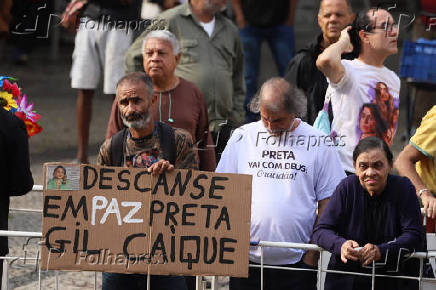 Velório da Cantora Preta Gil no Rio de Janeiro.