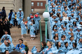Columbia commencement ceremony, in Manhattan