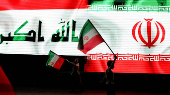 Iraqi people celebrate what they say is Iran's victory, in Baghdad