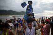 People celebrate Saint John the Baptist, in Ocumare de la costa