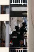 Cop shot near Santa Monica Place mall, California