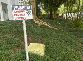 Placa alerta sobre alimentação de animais silvestres