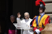 Pope Leo XIV leads Angelus prayer at Castel Gandolfo