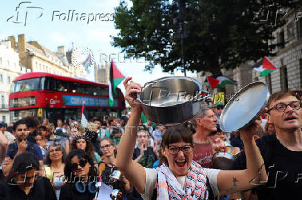 Pro-Palestinian protest outside Downing Street in London