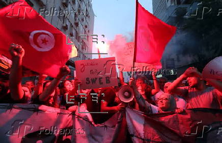 Protest against Tunisia's President Kais Saied in Tunis