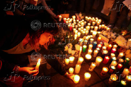 Mexican journalists protest against the killing of Al Jazeera journalists in Gaza